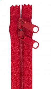 Hot Red 30" Double Pull Zipper