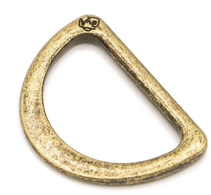 Hardware 1" D Ring--Antique Brass