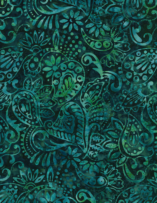 Copper Mountain Batiks 1400-22288-744 Green/Blue