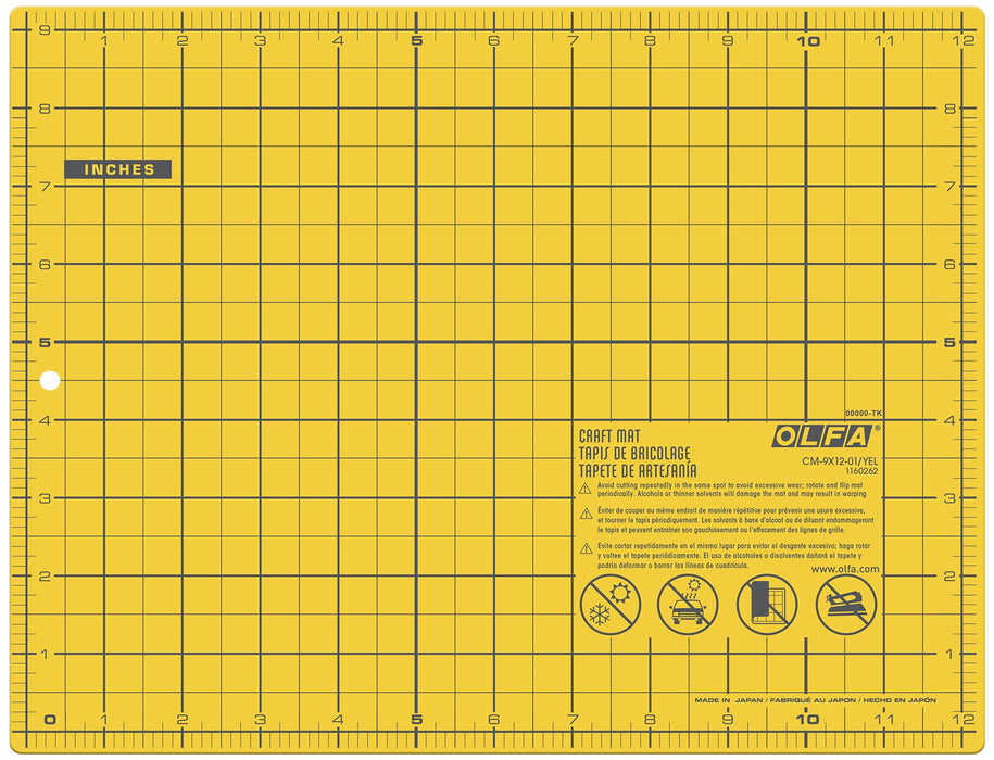 OLFA Yellow Cutting Mat 9" x 12"