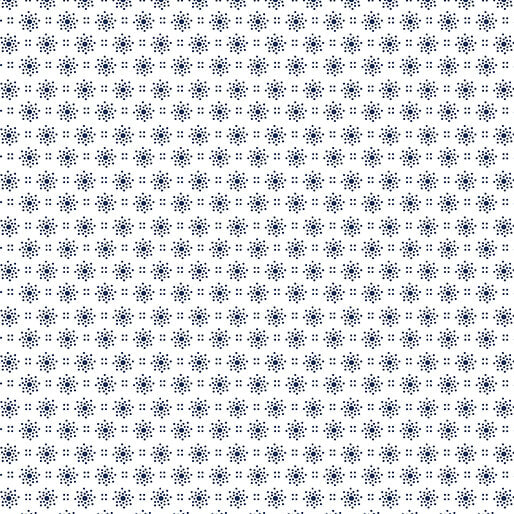 Classic Keepsakes in Blue 14656-50 Sunburst Dots White/Navy