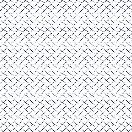 Classic Keepsakes in Blue 14658-50 Criss Cross Dots White/Navy