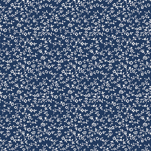 Classic Keepsakes in Blue 14659-55 Vineyard Floral Navy Blue