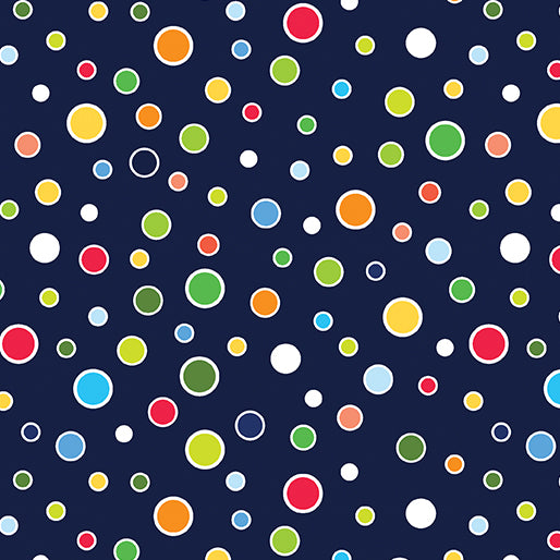 Rainforest Glow 14896G-58 Glowing Dots Navy