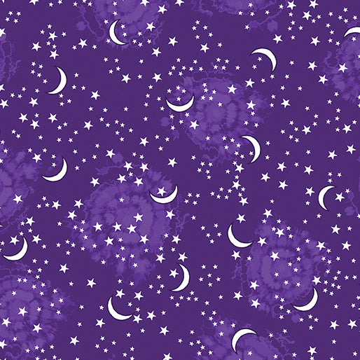 Happy Hauntings 14947G-66 Starry Sky Purple