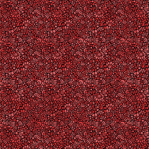 Alluring Peacock 16362-10 Pebble Mosaic Red