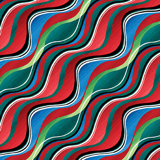 Holiday Frolic 16608-99 Swirl Stripe Multi