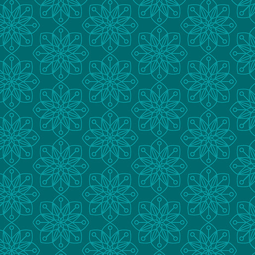 Snow Fall 17043-84 Amaryllis Teal