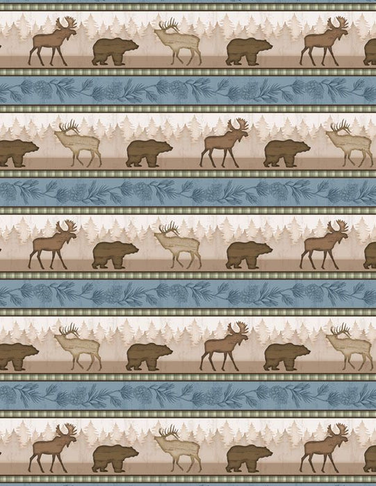 Wildlife Trail 1828-82658-428 Border Stripe Multi