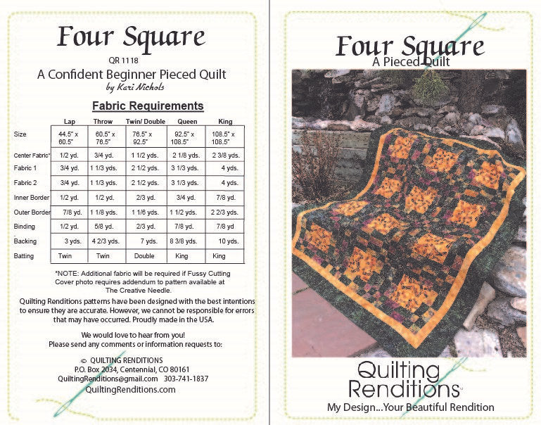 Four Square Quilt Pattern