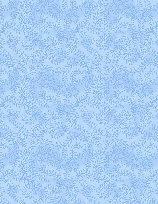 Swirling Leaves Light Blue