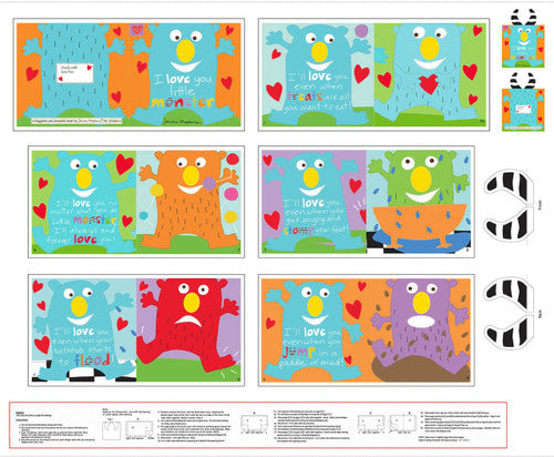 Huggable & Loveable 36" Book Panel - Little Monster