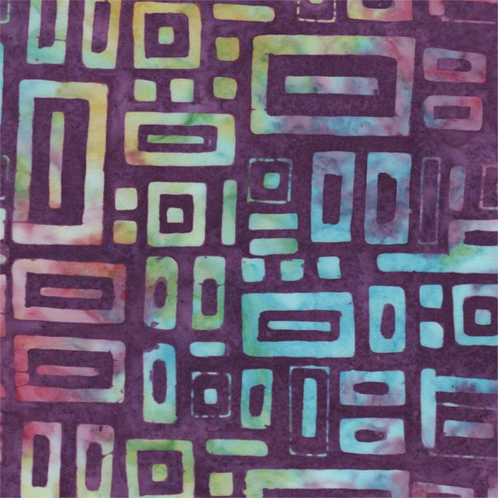 Crystal Reflections Batiks 6131 Purple Multi