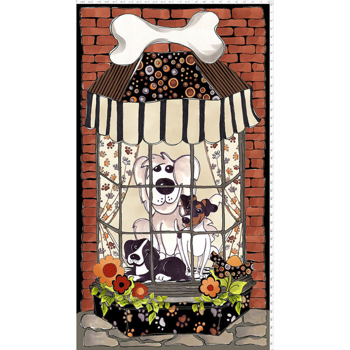 Doggies in the Window 23" Panel