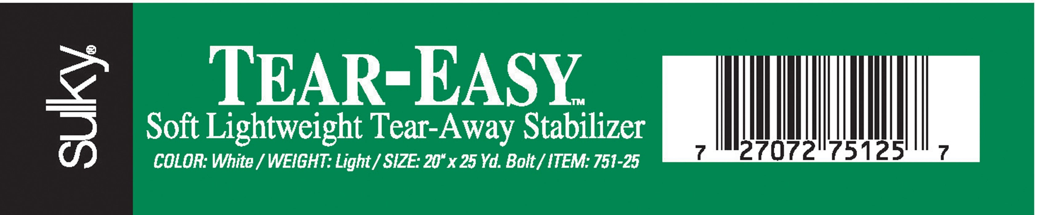 Tear-Easy White Stabilizer