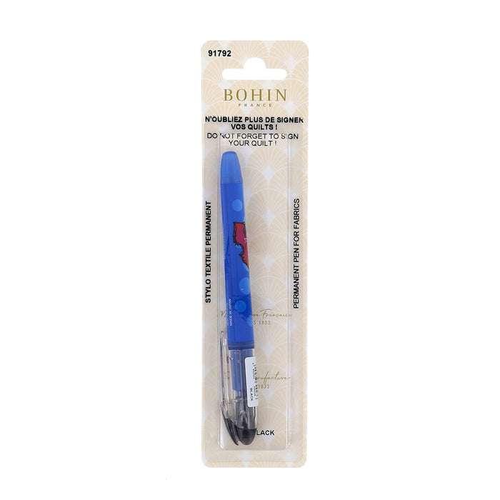 Permanent Textile Pen for Fabric--Black