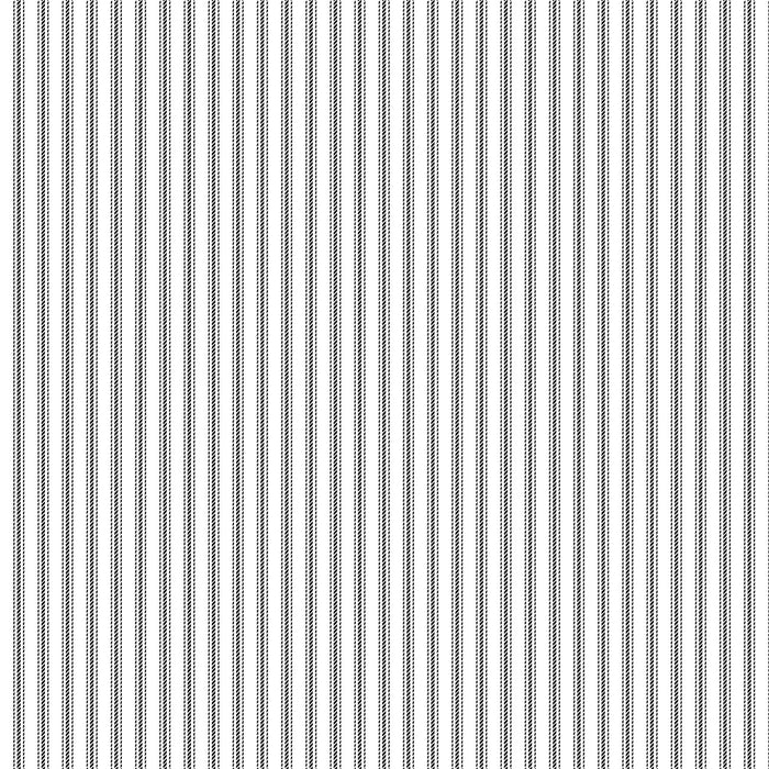 Stitching Housewives Stripes 9827-09 White Ticking with Black Stripes