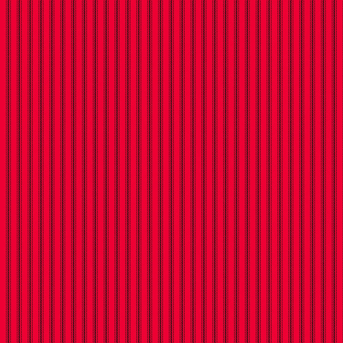 Stitching Housewives Stripes 9828-88 Red Ticking with Black Stripes