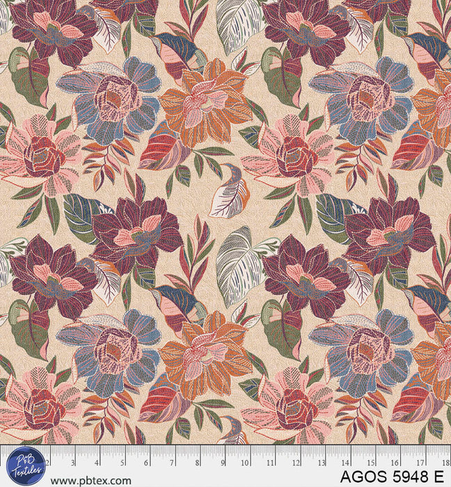 A Garden of Stitches 05948-E Embroidered Allover Floral
