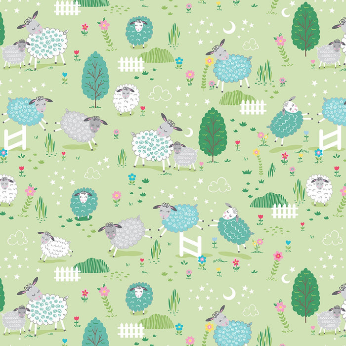 Sweet Little Lamb 14964-44 Little Lamb Scenic Green