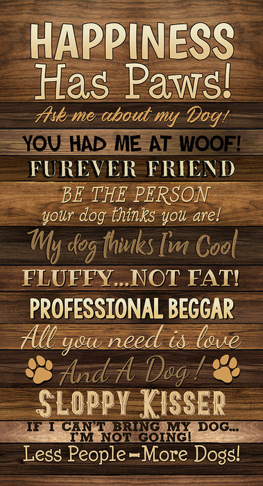 I Love My Dog CD3316-BROWN Panel
