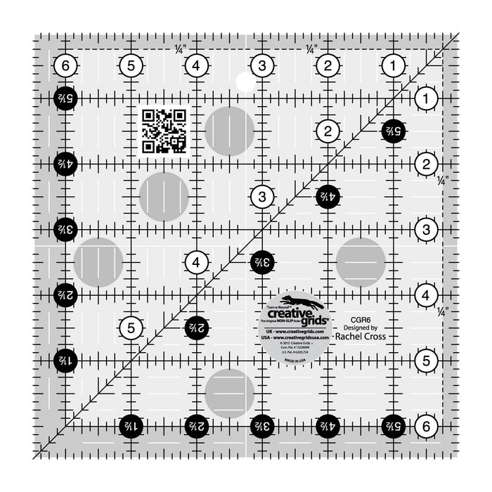 Creative Grids Quilt Ruler 6-1/2" Square