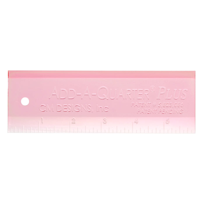 Add A-Quarter Ruler 6in Plus Pink