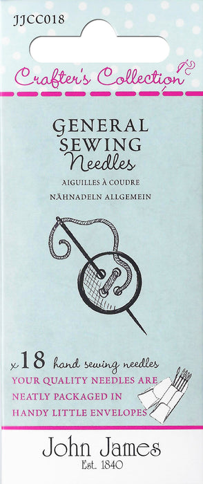 John James Crafters Collection General Sewing 3/7 18ct Needle Pack