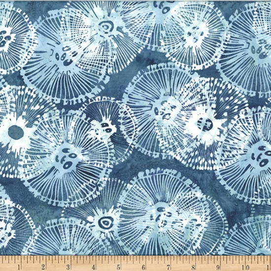 Jellyfish Batiks by McKenna Ryan MR53-D7 Sea Texture Dusty Blue