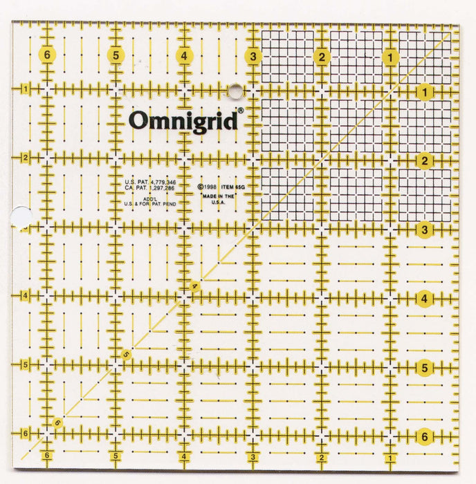 Omnigrid Ruler 6.5" x 6.5" With Grid