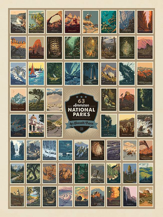 National Parks 63 American National Parks 54" x 72" Panel