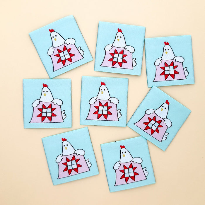 Quilty Hen woven labels 8pk