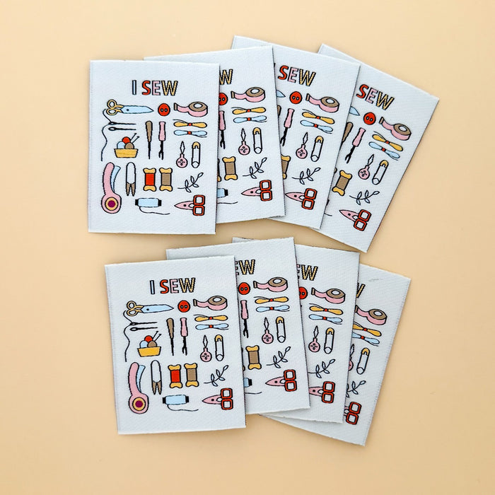 I SEW woven labels 8pk