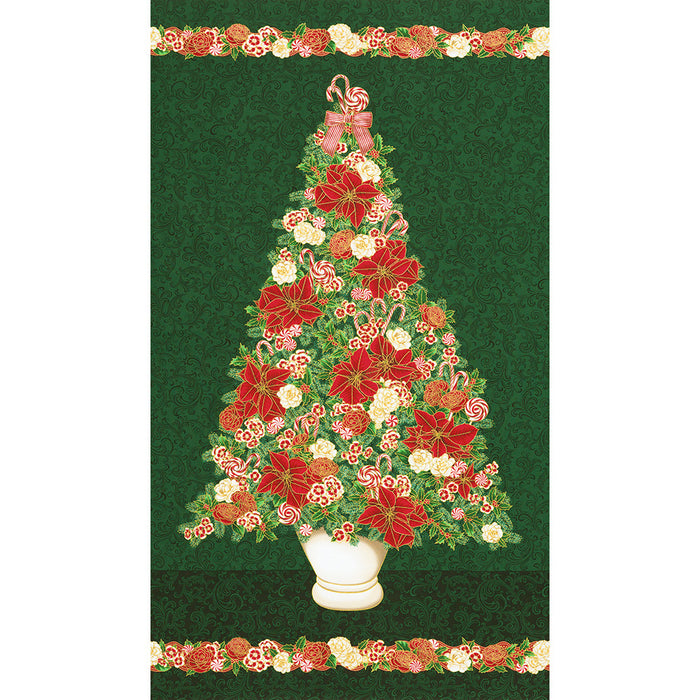 Holiday Flourish - Peppermint Twist 24" Panel