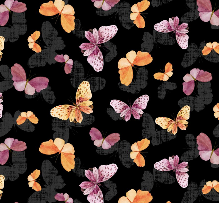 Botanical Magic 3022-32069-935 Black Multi