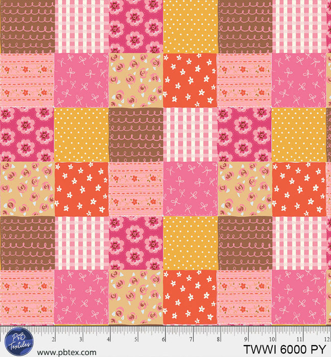 Things with Wings TWWI-06000-PY Patterned Patchwork Pink