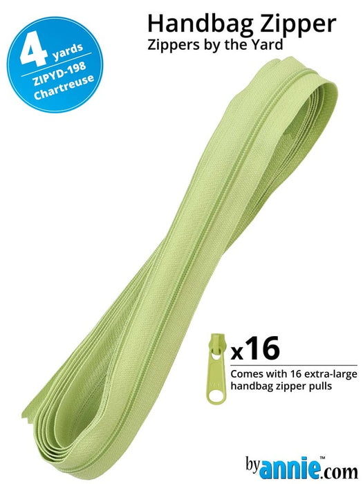Zippers by the Yard Chartreuse