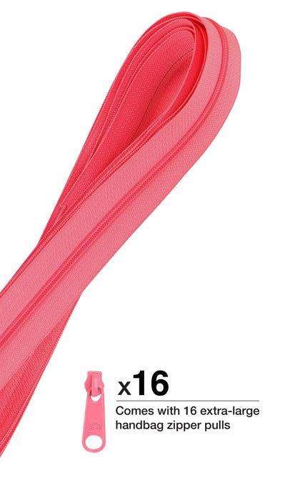 Zippers by the Yard Coral