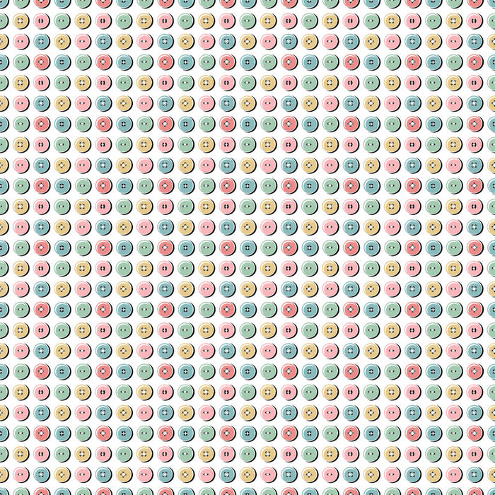 Granny's Sewing Room GS25907 Button Collection White