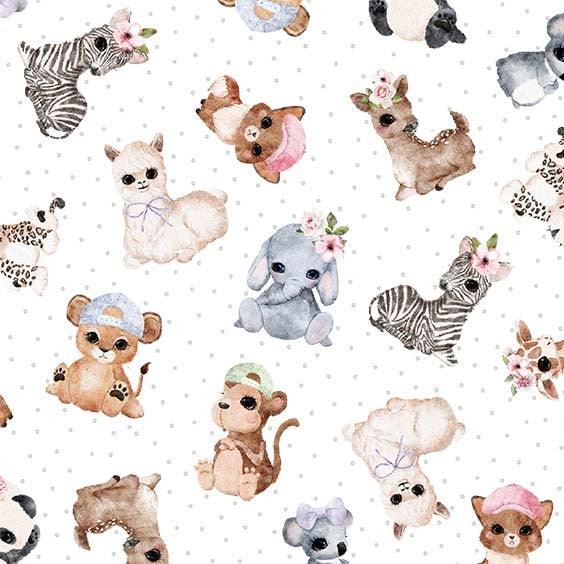 Animal Babies DDC11624-WHIT-D White