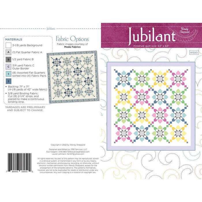 Wendy Sheppard Jubilant Quilt Pattern