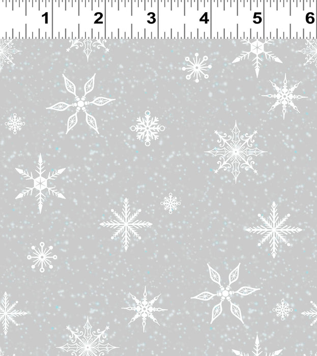 Snow Drift Y4203-5 Snowflakes Light Gray