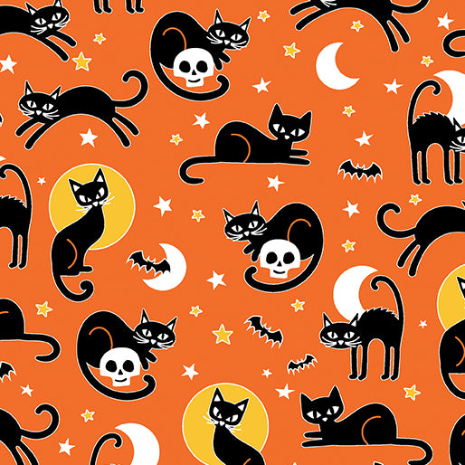 Glow-O-Ween Spooky Cats Orange