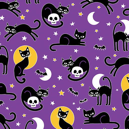 Glow-O-Ween Spooky Cats Purple