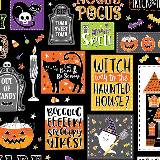 Glow-O-Ween Haunted Patchwork Multi