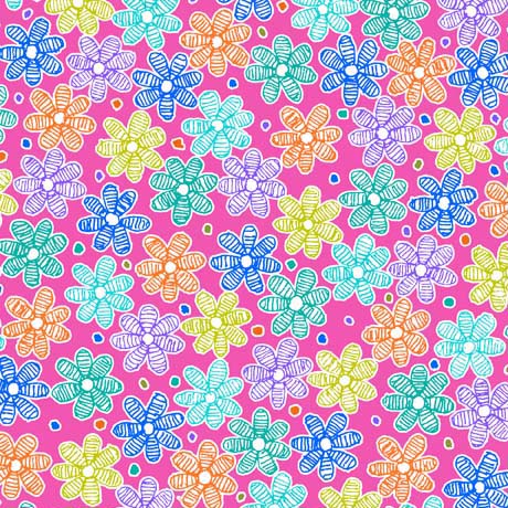 Floral Splash Pink - (2)