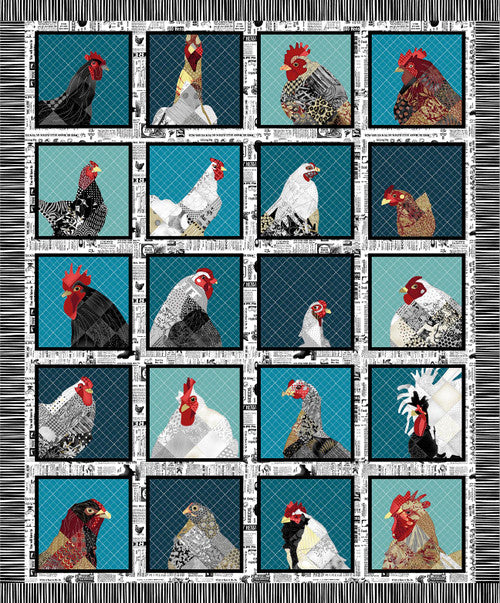 Zooming Chickens 36" Panel