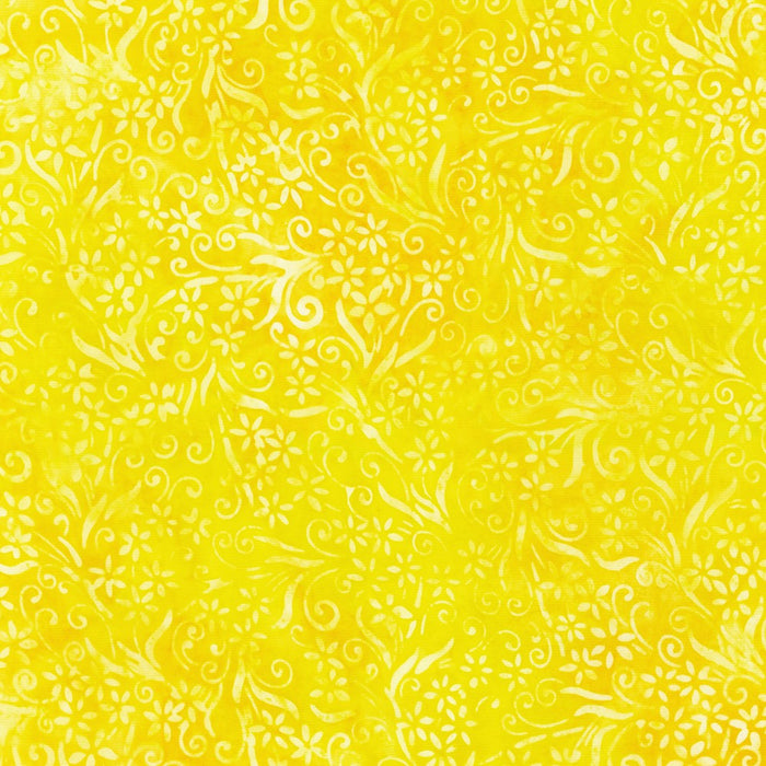 Floral Wave Batiks Yellow - (1)