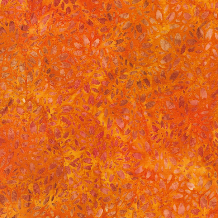 Bees and Flowers Batiks Persimmon