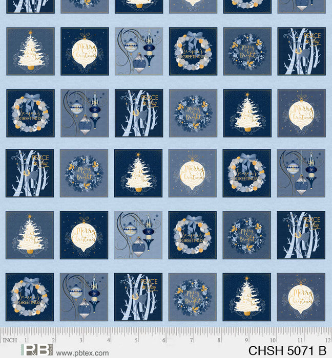 Christmas Shimmer Blue - (4)